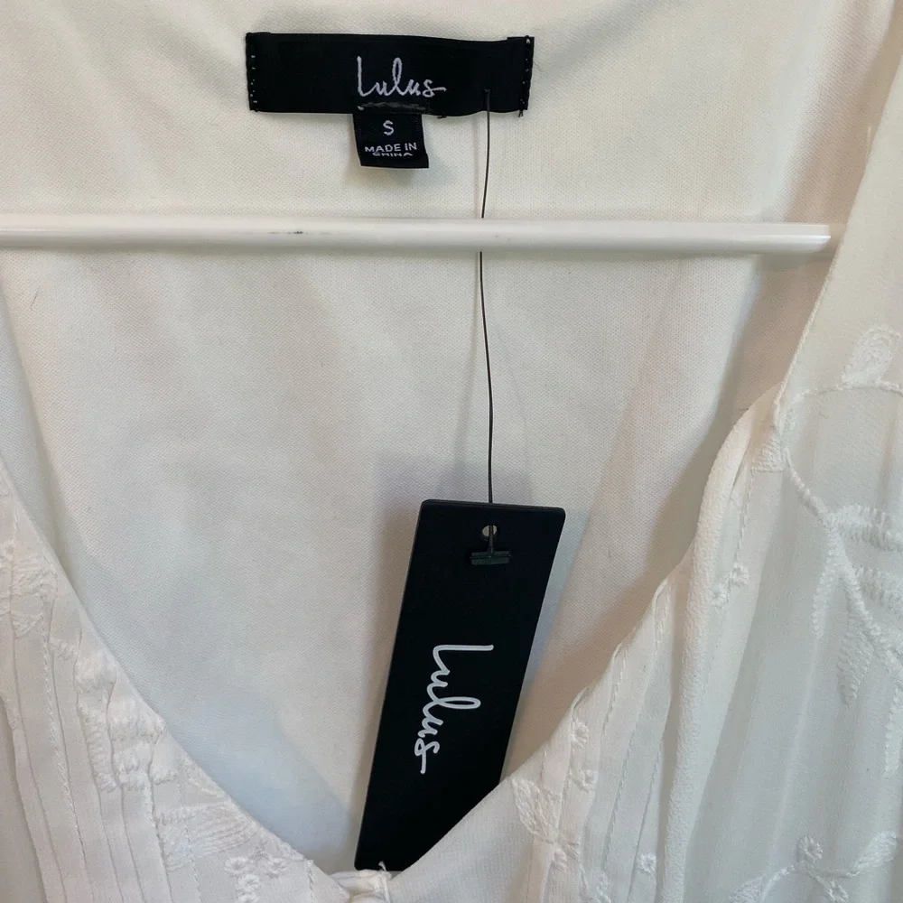 Lulu's Ivory Button-Down Maxi Dress NWT - Picture 9 of 9